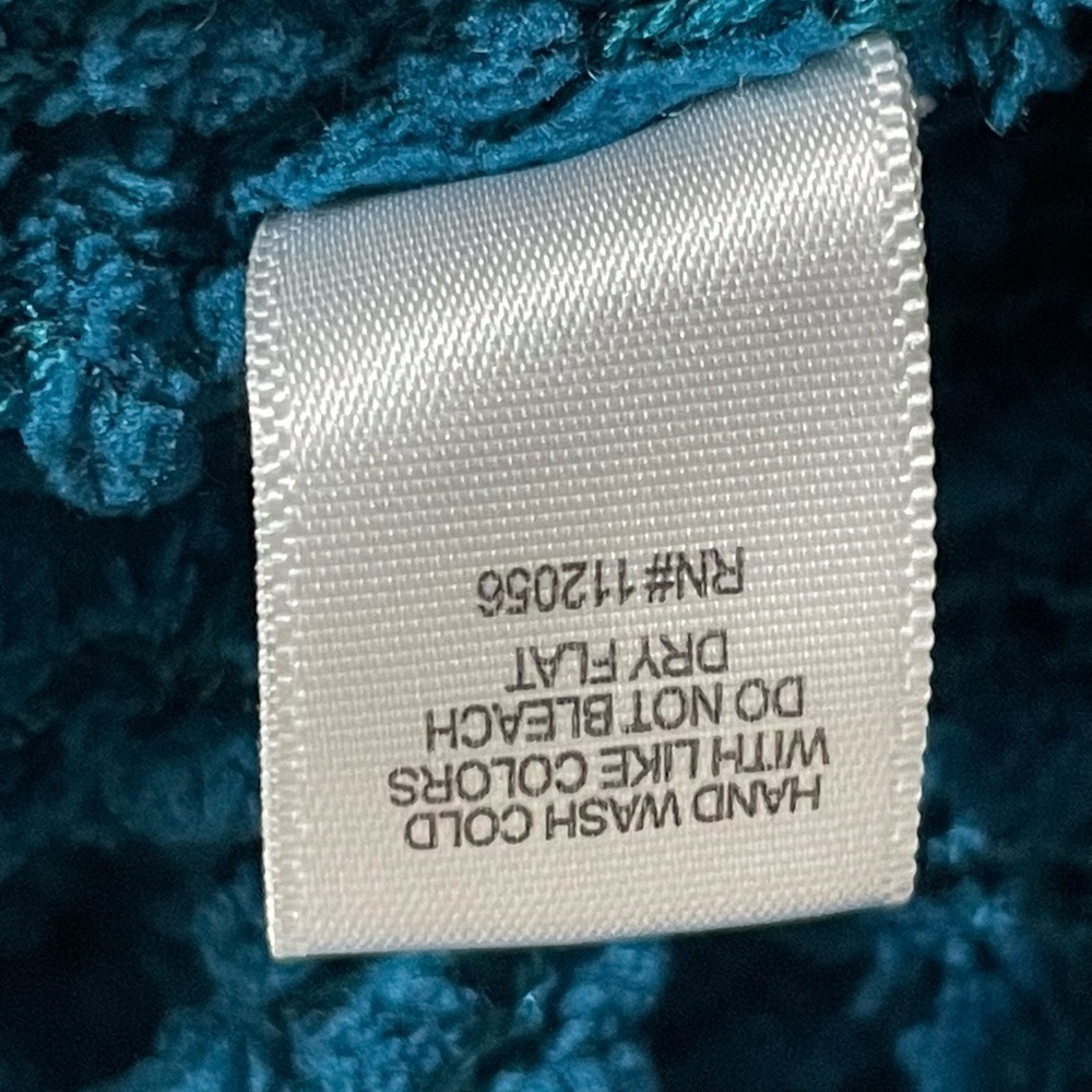 Zenana Teal Popcorn Knit Open Front Cardigan with 2 pockets Size L - Picture 11 of 11